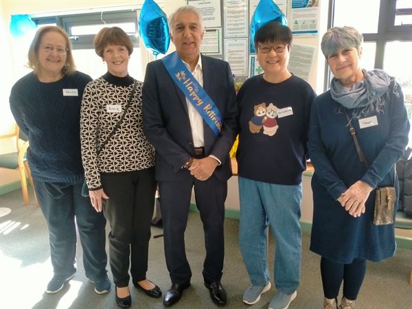 Dr Khan with members of the Patient Participation Group 