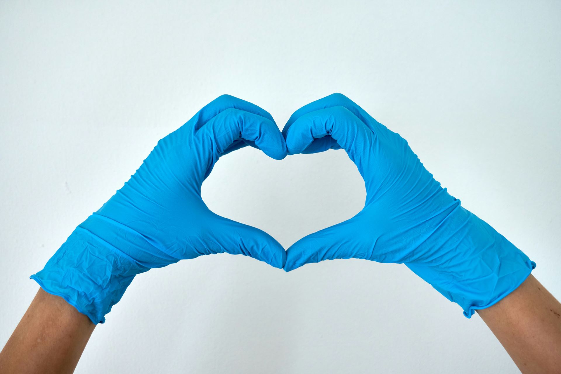 gloved hand